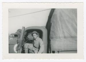 Primary view of object titled '[Desmond in Army Truck]'.
