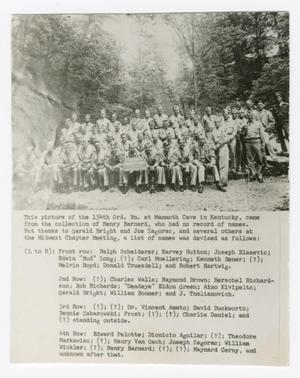 Primary view of object titled '[134th Ordnance Battalion at Mammoth Cave]'.