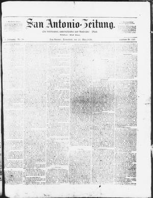 Primary view of object titled 'San Antonio-Zeitung. (San Antonio, Tex.), Vol. 3, No. 38, Ed. 1 Saturday, March 22, 1856'.