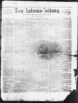 Primary view of object titled 'San Antonio-Zeitung. (San Antonio, Tex.), Vol. 3, No. 39, Ed. 1 Saturday, March 29, 1856'.