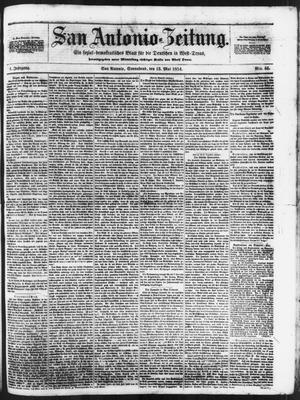 Primary view of object titled 'San Antonio-Zeitung. (San Antonio, Tex.), Vol. 1, No. 46, Ed. 1 Saturday, May 13, 1854'.