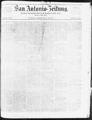 Primary view of object titled 'San Antonio-Zeitung. (San Antonio, Tex.), Vol. 3, No. 5, Ed. 1 Saturday, July 28, 1855'.