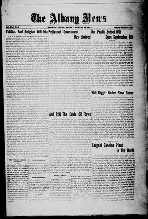 Primary view of object titled 'The Albany News (Albany, Tex.), Vol. 41, No. 8, Ed. 1 Friday, August 29, 1924'.