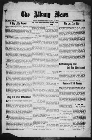 Primary view of object titled 'The Albany News (Albany, Tex.), Vol. 35, No. 22, Ed. 1 Friday, November 1, 1918'.