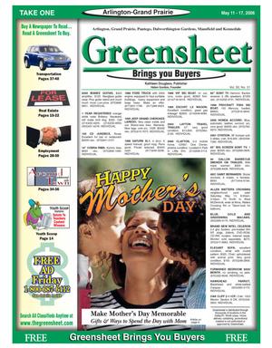 Primary view of object titled 'The Greensheet (Arlington-Grand Prairie, Tex.), Vol. 30, No. 31, Ed. 1 Thursday, May 11, 2006'.