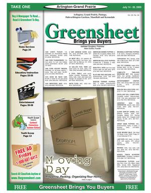 Primary view of object titled 'The Greensheet (Arlington-Grand Prairie, Tex.), Vol. 29, No. 94, Ed. 1 Thursday, July 14, 2005'.