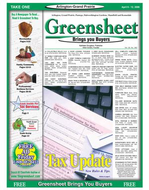 Primary view of object titled 'The Greensheet (Arlington-Grand Prairie, Tex.), Vol. 29, No. 360, Ed. 1 Thursday, April 6, 2006'.