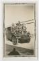 Photograph: [Five Soldiers and a Dog on the Hood of a Scout Car]