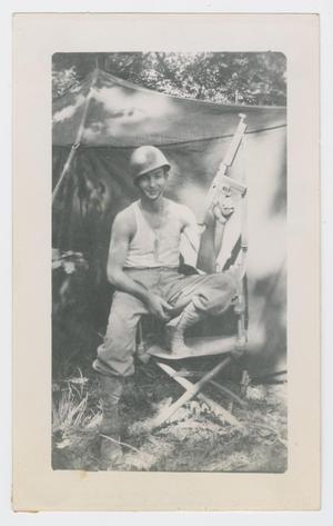 Primary view of object titled '[Soldier with Machine Gun]'.