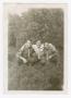 Photograph: [Three Soldiers Crouching in Grass]