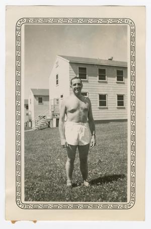 Primary view of object titled '[Dan Melli in Swim Trunks]'.