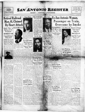 Primary view of object titled 'San Antonio Register (San Antonio, Tex.), Vol. 6, No. 16, Ed. 1 Friday, July 31, 1936'.