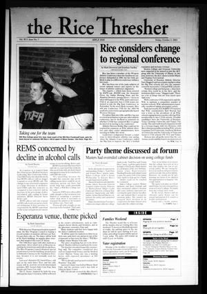 Primary view of object titled 'The Rice Thresher, Vol. 91, No. 7, Ed. 1 Friday, October 3, 2003'.