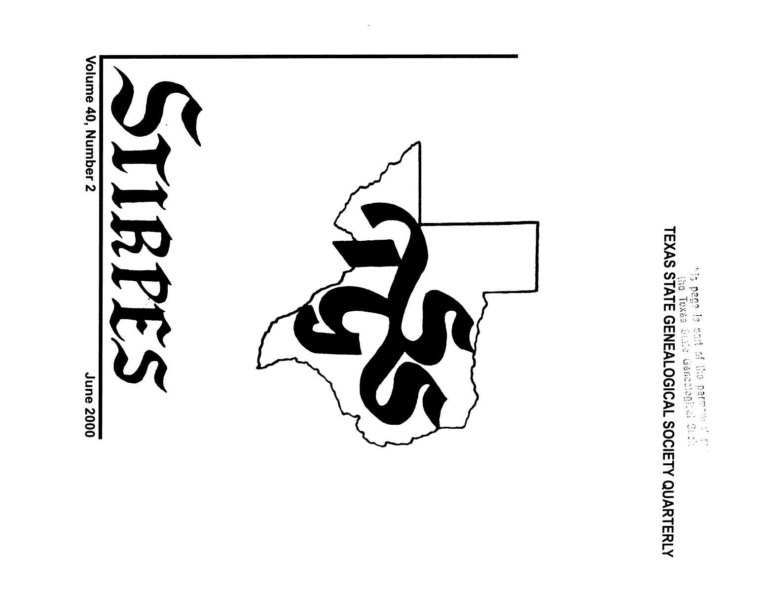 Stirpes, Volume 40, Number 2, June 2000
                                                
                                                    Front Cover
                                                