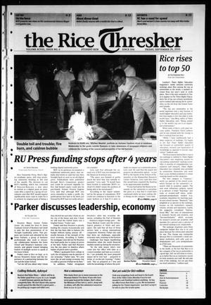 Primary view of object titled 'The Rice Thresher, Vol. 98, No. 6, Ed. 1 Friday, September 24, 2010'.