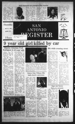 Primary view of object titled 'San Antonio Register (San Antonio, Tex.), Vol. 59, No. 6, Ed. 1 Thursday, May 24, 1990'.