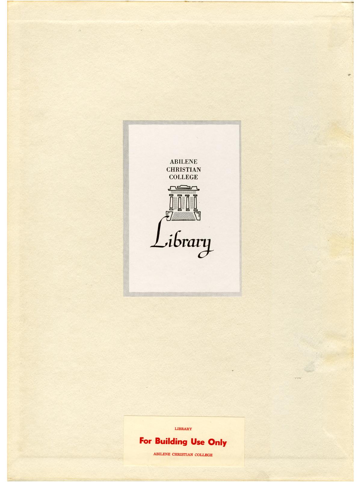 Prickly Pear, Yearbook of Abilene Christian College, 1943
                                                
                                                    Front Inside
                                                