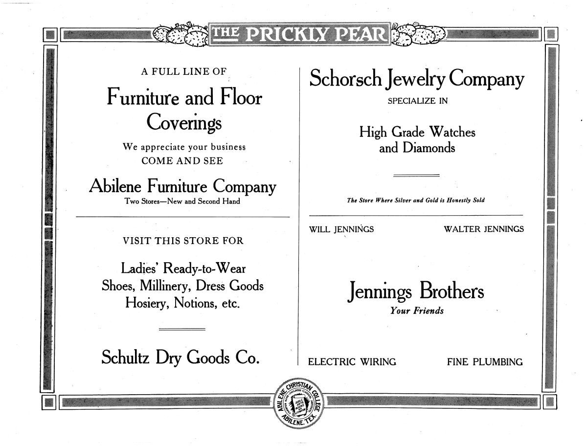 Prickly Pear, Yearbook of Abilene Christian College, 1916
                                                
                                                    95
                                                