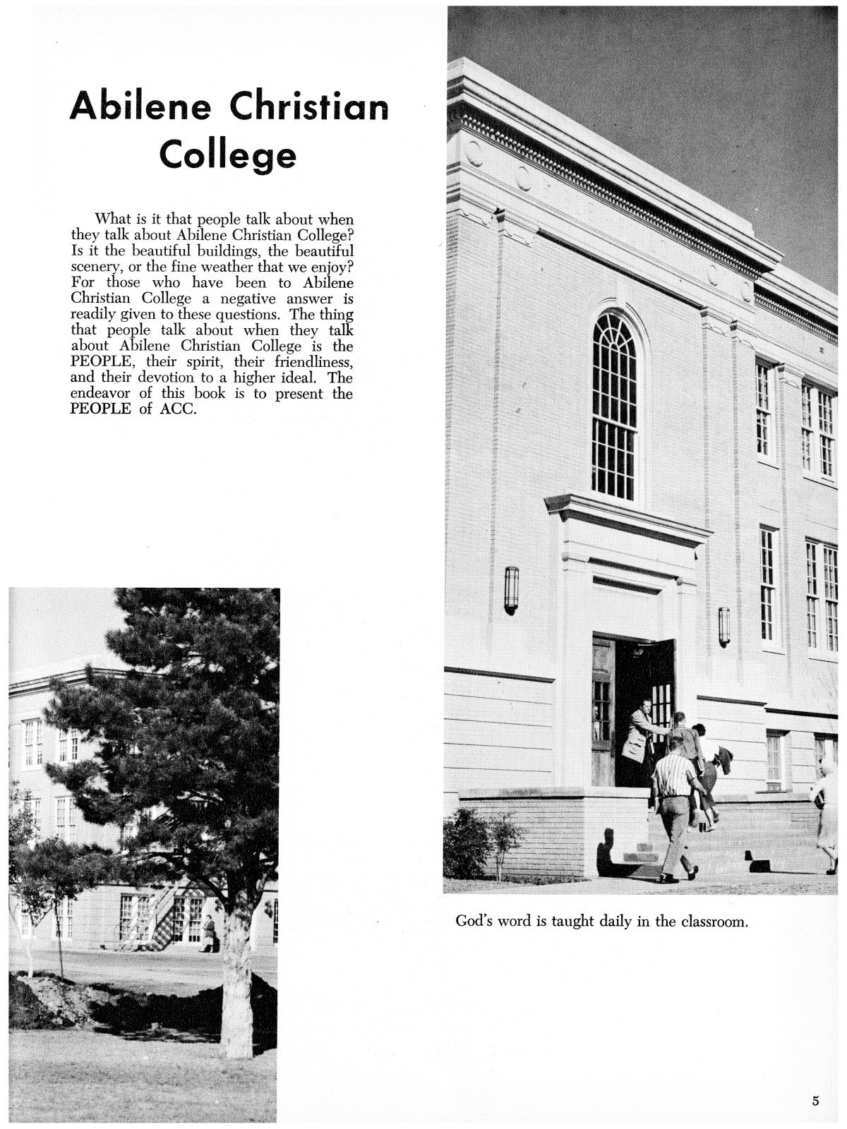 Prickly Pear, Yearbook of Abilene Christian College, 1960
                                                
                                                    5
                                                