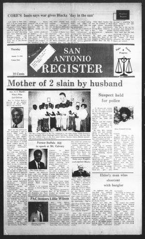 Primary view of San Antonio Register (San Antonio, Tex.), Vol. 59, No. 42, Ed. 1 Thursday, January 31, 1991