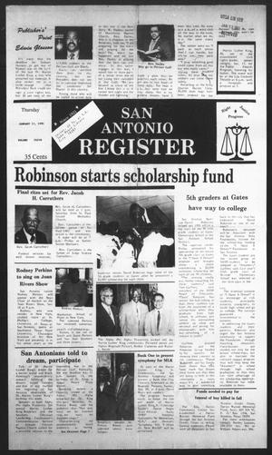 Primary view of San Antonio Register (San Antonio, Tex.), Vol. 59, No. 40, Ed. 1 Thursday, January 17, 1991