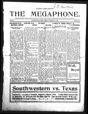 Primary view of object titled 'The Megaphone (Georgetown, Tex.), Vol. 2, No. 22, Ed. 1 Friday, March 19, 1909'.