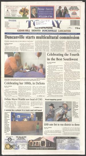 Primary view of object titled 'Today Newspapers (Duncanville, Tex.), Vol. 1, No. 14, Ed. 1 Thursday, June 25, 2009'.