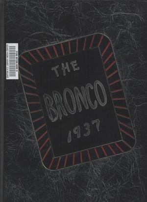 Primary view of object titled 'The Bronco, Yearbook of Denton high School, 1937'.