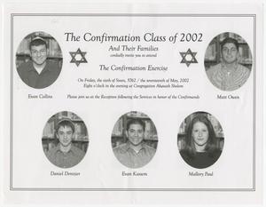 Primary view of object titled '[Confirmation Invitation for Ahavath Sholom, 2002]'.