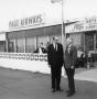Photograph: [Photograph of Elwin L. Skiles in Front of Page Airways]