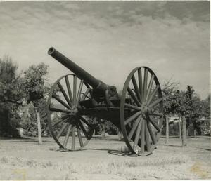 Primary view of object titled '[Photograph of HSU Cannon]'.