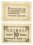 Thumbnail image of item number 1 in: '[Bank note from Germany in the denomination of 10 heller]'.