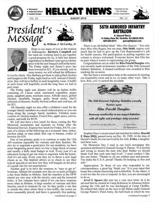 Primary view of Hellcat News, (Abilene, Tex.), Vol. 63, No. 12, Ed. 1, August 2010