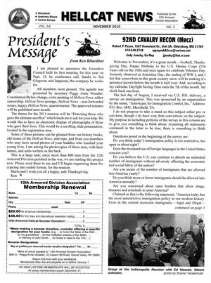 Primary view of Hellcat News, (Garnet Valley, Pa.), Vol. 64, No. 3, Ed. 1, November 2010
