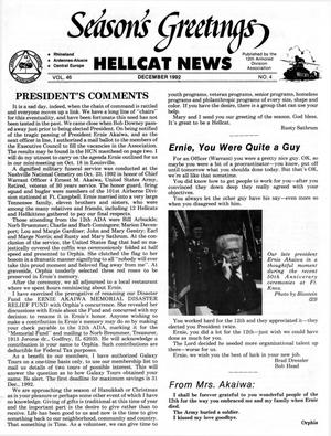 Primary view of object titled 'Hellcat News, (Kingman, Ariz.), Vol. 46, No. 4, Ed. 1, December 1992'.