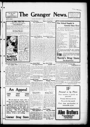 Primary view of object titled 'The Granger News. (Granger, Tex.), Vol. 32, No. 39, Ed. 1 Thursday, September 1, 1927'.