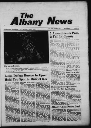 Primary view of object titled 'The Albany News (Albany, Tex.), Vol. 102, No. 20, Ed. 1 Wednesday, November 9, 1977'.