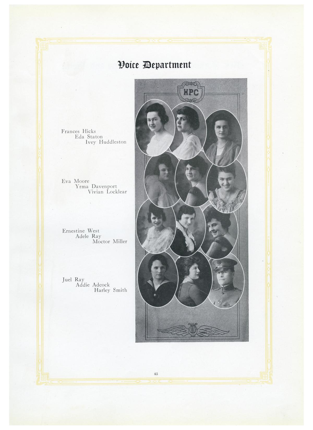 The Lasso, Yearbook of Howard Payne College, 1919
                                                
                                                    45
                                                