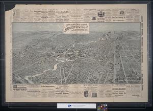 Primary view of object titled 'Bird's Eye View Map of San Antonio, Tex.'.