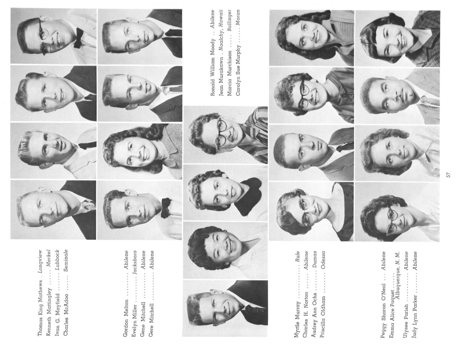The Totem, Yearbook of McMurry College, 1959
                                                
                                                    57
                                                