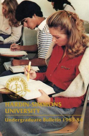 Primary view of object titled 'Catalog of Hardin-Simmons University, 1983-1984 Undergraduate Bulletin'.
