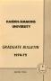 Book: Catalog of Hardin-Simmons University, 1974-1975 Graduate Bulletin