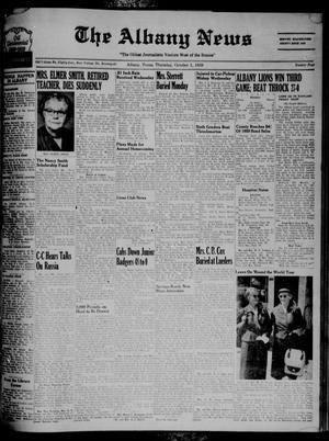 Primary view of object titled 'The Albany News (Albany, Tex.), Vol. 76, No. 4, Ed. 1 Thursday, October 1, 1959'.