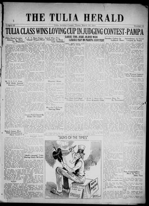 Primary view of object titled 'The Tulia Herald (Tulia, Tex), Vol. 22, No. 12, Ed. 1, Thursday, March 19, 1931'.