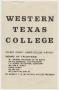 Pamphlet: [Western Texas College Map and Information]