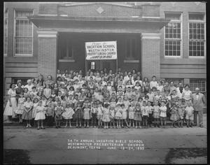 Primary view of object titled '[1955 vacation bible school class]'.