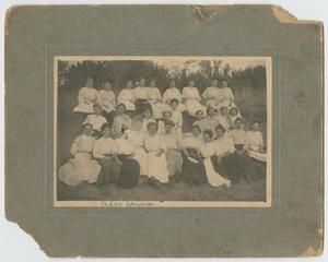 Primary view of object titled '[Women at a Cedar Springs Camp Meeting]'.