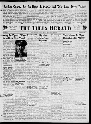 Primary view of object titled 'The Tulia Herald (Tulia, Tex), Vol. 34, No. 36, Ed. 1, Thursday, September 9, 1943'.