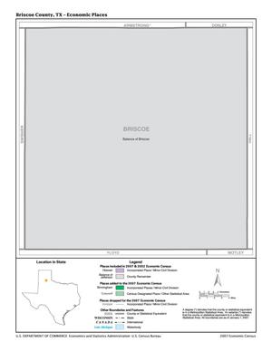 Primary view of object titled '2007 Economic Census Map: Briscoe County, Texas - Economic Places'.