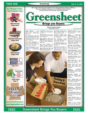 Primary view of object titled 'Greensheet (Houston, Tex.), Vol. 37, No. 184, Ed. 1 Wednesday, May 24, 2006'.